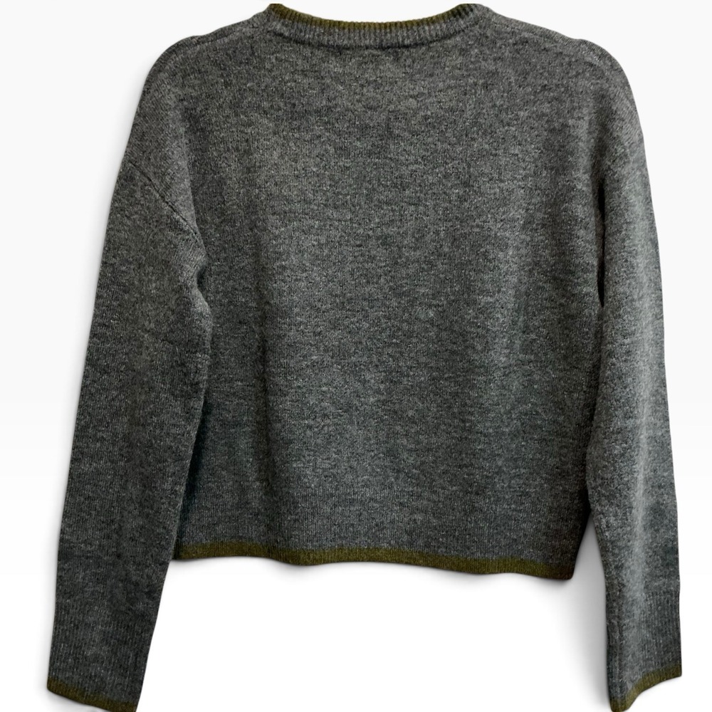 Natural Life Intarsia Tabby Cat Crewneck Sweater Whimsical Cottagecore XS NWT - Picture 3 of 5